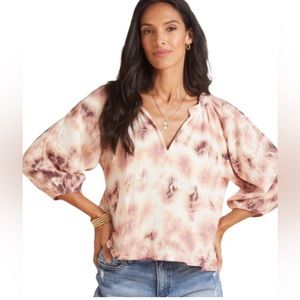 Nation LTD Mimi Romance Tie Dye Cotton Gauze Top
